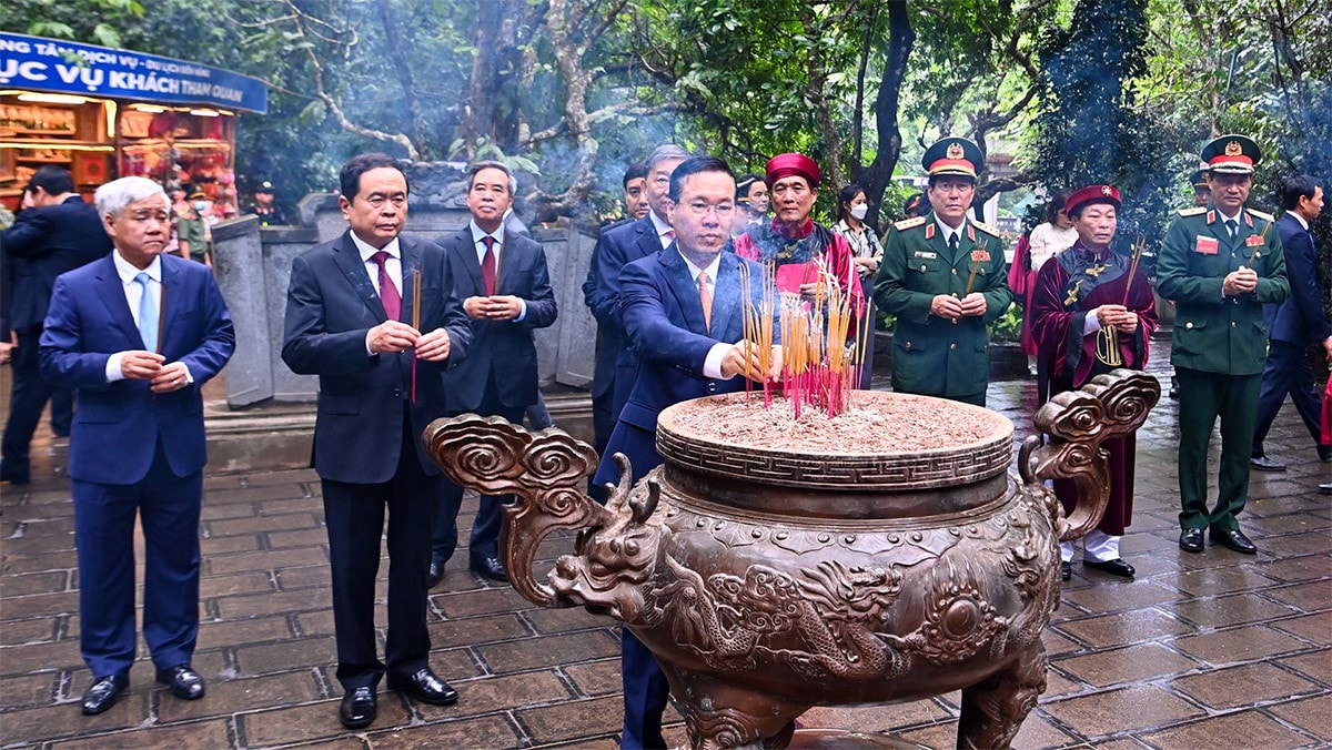 Chủ tịch Nước Võ Văn Thưởng dâng hương Giỗ Tổ Hùng Vương năm 2023 -5
