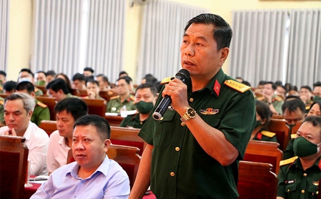 Bộ trưởng Bộ Nội vụ Phạm Thị Thanh Trà tiếp xúc cử tri lực lượng vũ trang Yên Bái -0