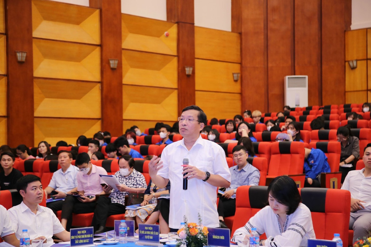 TS. Nguyễn Hoàng Hà (Tổ chức Lao động Quốc tế - ILO) phát biểu tại diễn đàn Sớm hoàn thiện thể chế, chính sách giúp thanh niên đáp ứng xu hướng việc làm trong giai đoạn mới -0