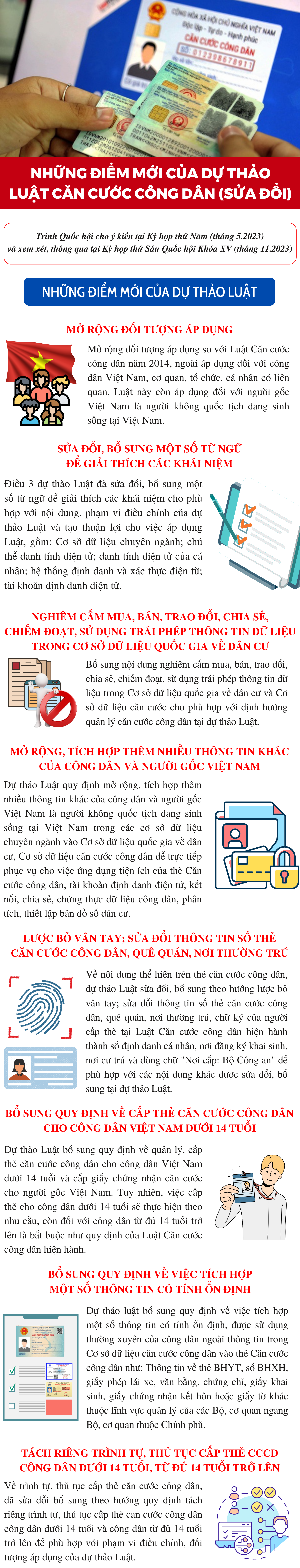 Những điểm mới của dự thảo Luật Căn cước công dân (sửa đổi) -0