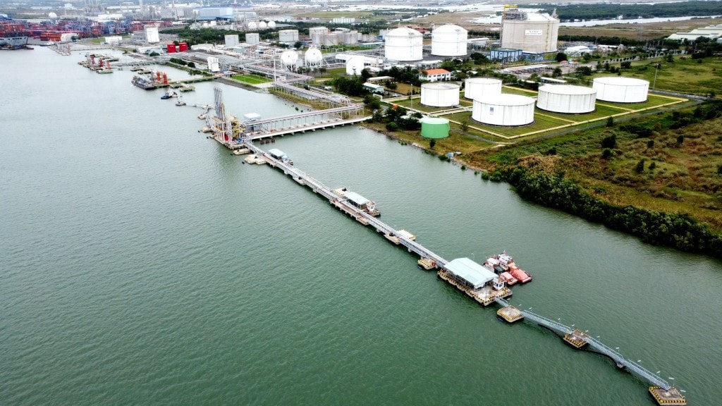 Kho cảng PV GAS Vũng Tàu sẽ sớm hoàn thành và đưa vào hoạt động trong năm 2023. ảnh PVN