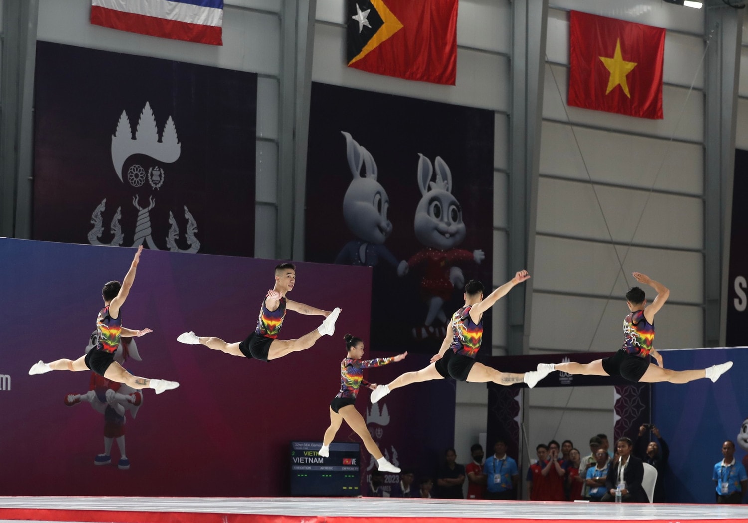 SEA Games 32: Aerobic Việt Nam giành trọn bộ 5/5 huy chương vàng -0