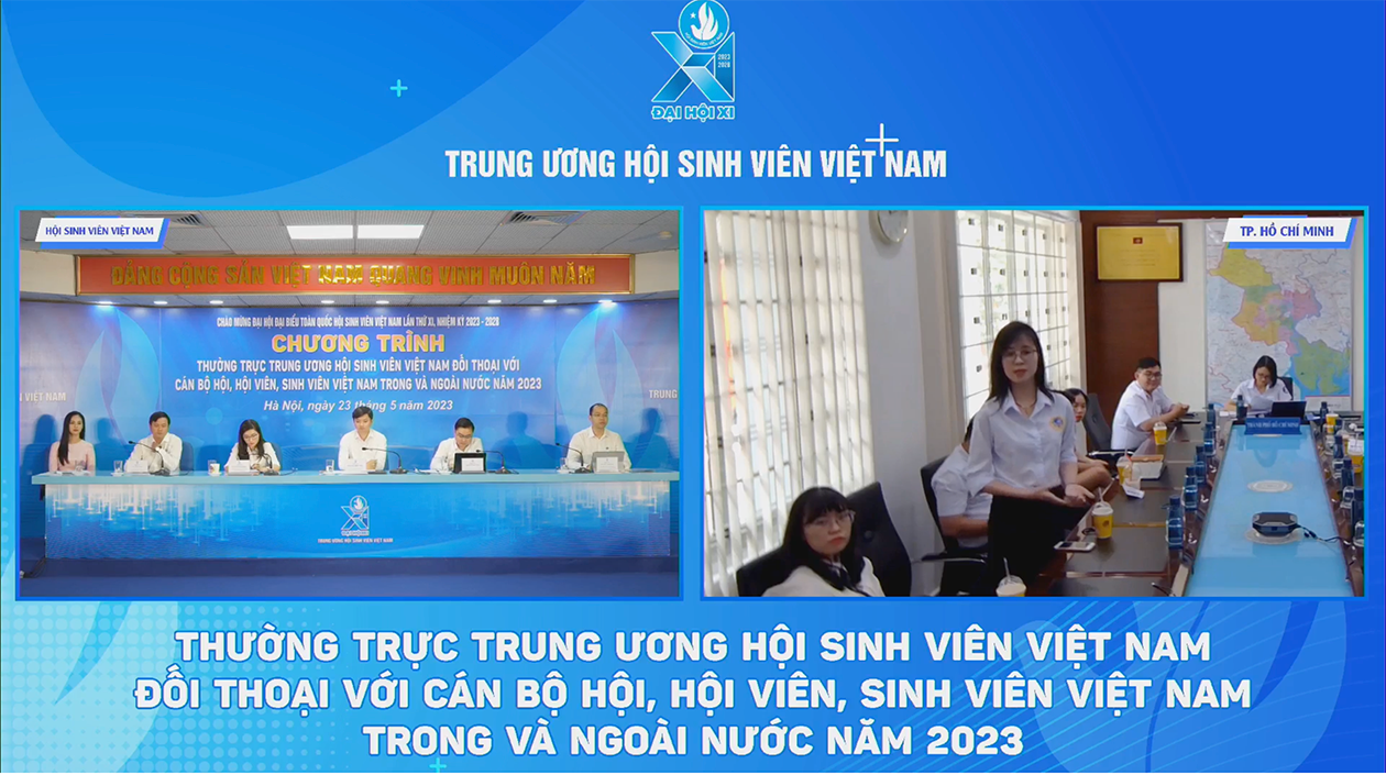 Thường trực Trung ương Hội Sinh viên Việt Nam đối thoại với sinh viên Việt Nam trong và ngoài nước năm 2023 -0