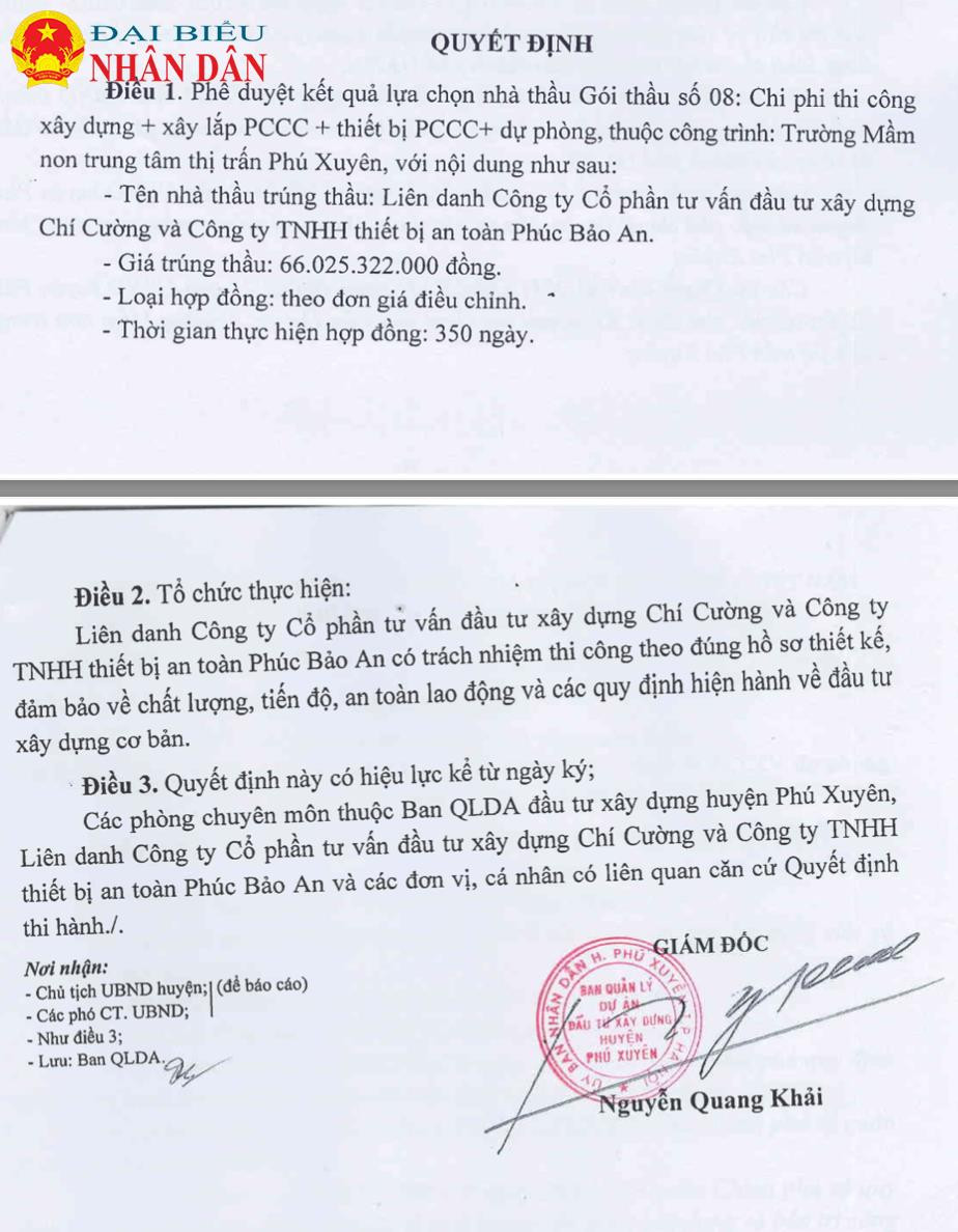 Phú Xuyên: Hé lộ doanh nghiệp thường xuyên trúng các gói thầu đầu tư công có mức tiết kiệm ngân sách thấp -0