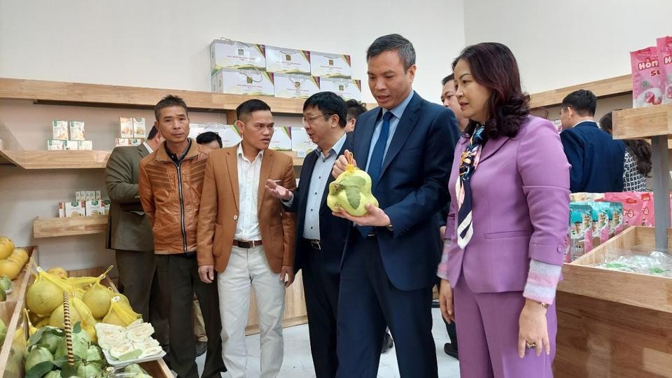 Điểm giới thiệu sản phẩm OCOP của huyện Hoài Đức (Ảnh bài chính)