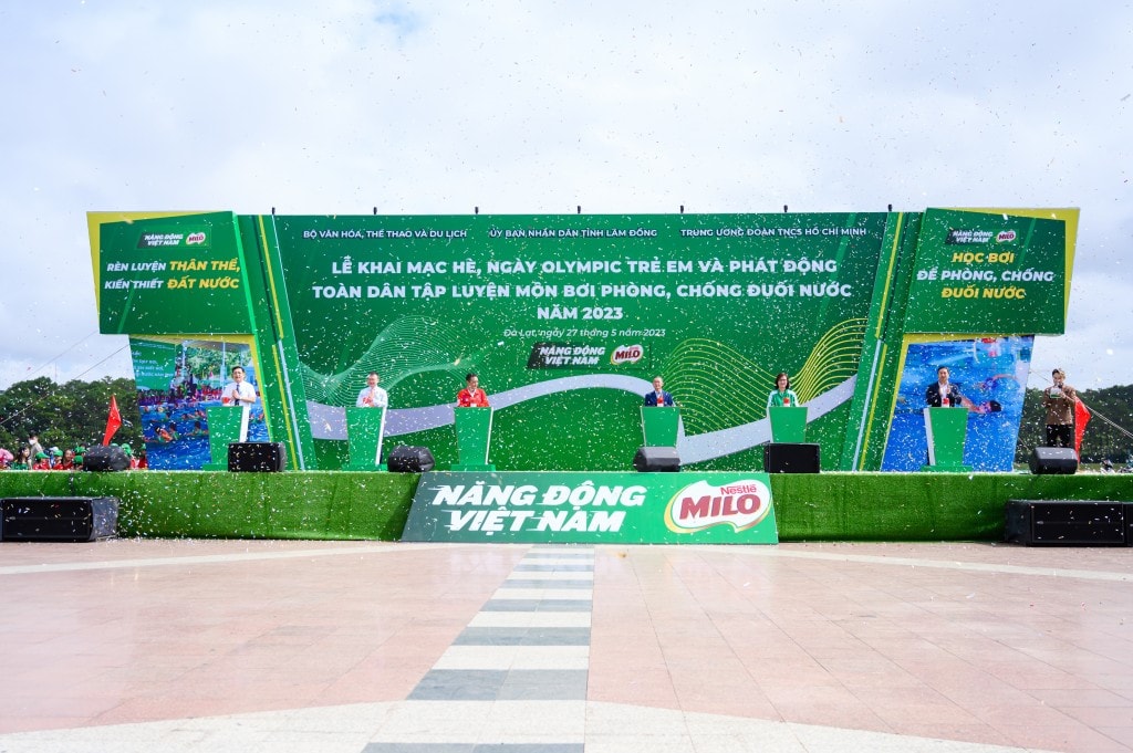 Nestlé MILO đồng hành cùng Lễ Khai mạc hè, Ngày Olympic trẻ em và Chương trình bơi an toàn, phòng, chống đuối nước năm 2023 -0