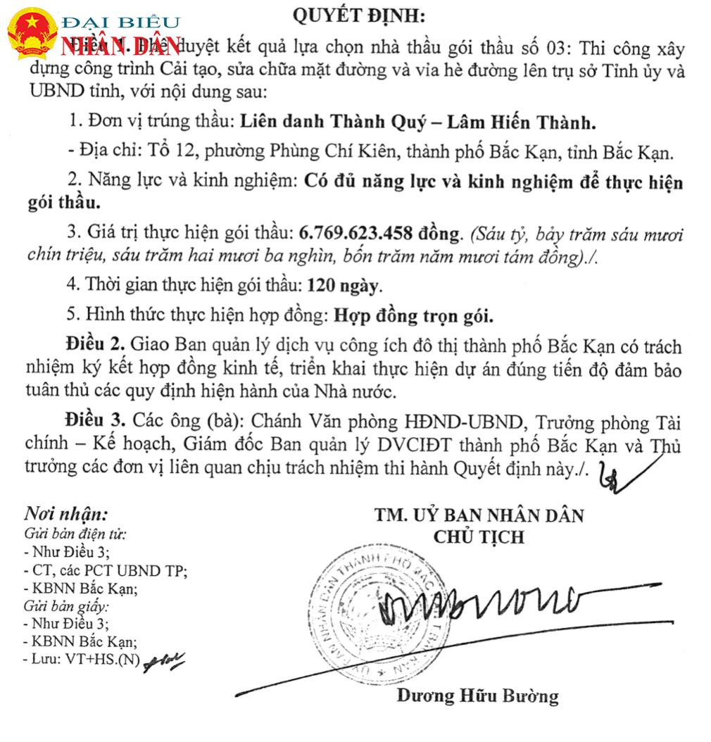 Bắc Kạn: Doanh nghiệp trúng gói thầu đầu tư công -0