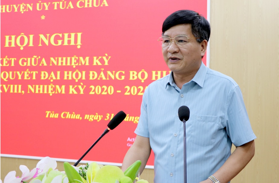 Điện Biên: Đảng bộ huyện Tủa Chùa sơ kết giữa nhiệm kỳ 2020 - 2025 ảnh 1