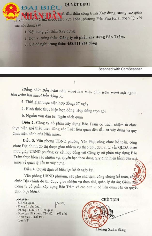 Quận Tây Hồ: Xuất hiện nhiều gói thầu do Trung tâm phát triển quỹ đất làm chủ đầu tư có tỷ lệ tiết kiệm ngân sách dưới 0,5% -0