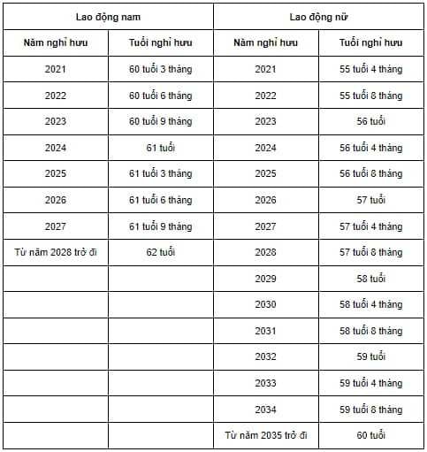 Quy định về tuổi nghỉ hưu của người lao động năm 2023 -0