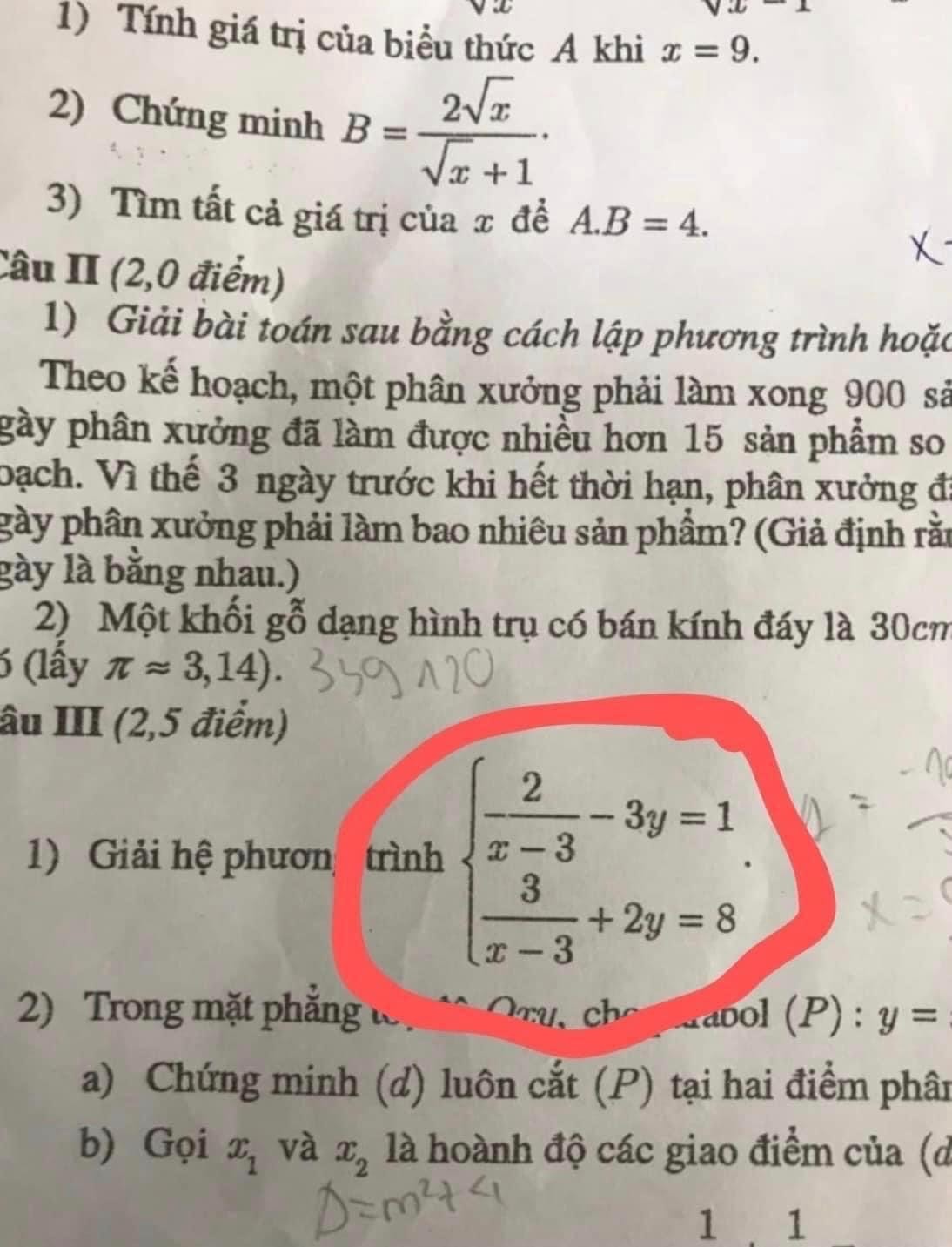 Vụ đề thi Toán vào lớp 10 bị in mờ: Sở GD-ĐT Hà Nội chấp nhận cả trường hợp làm nhầm đề -0