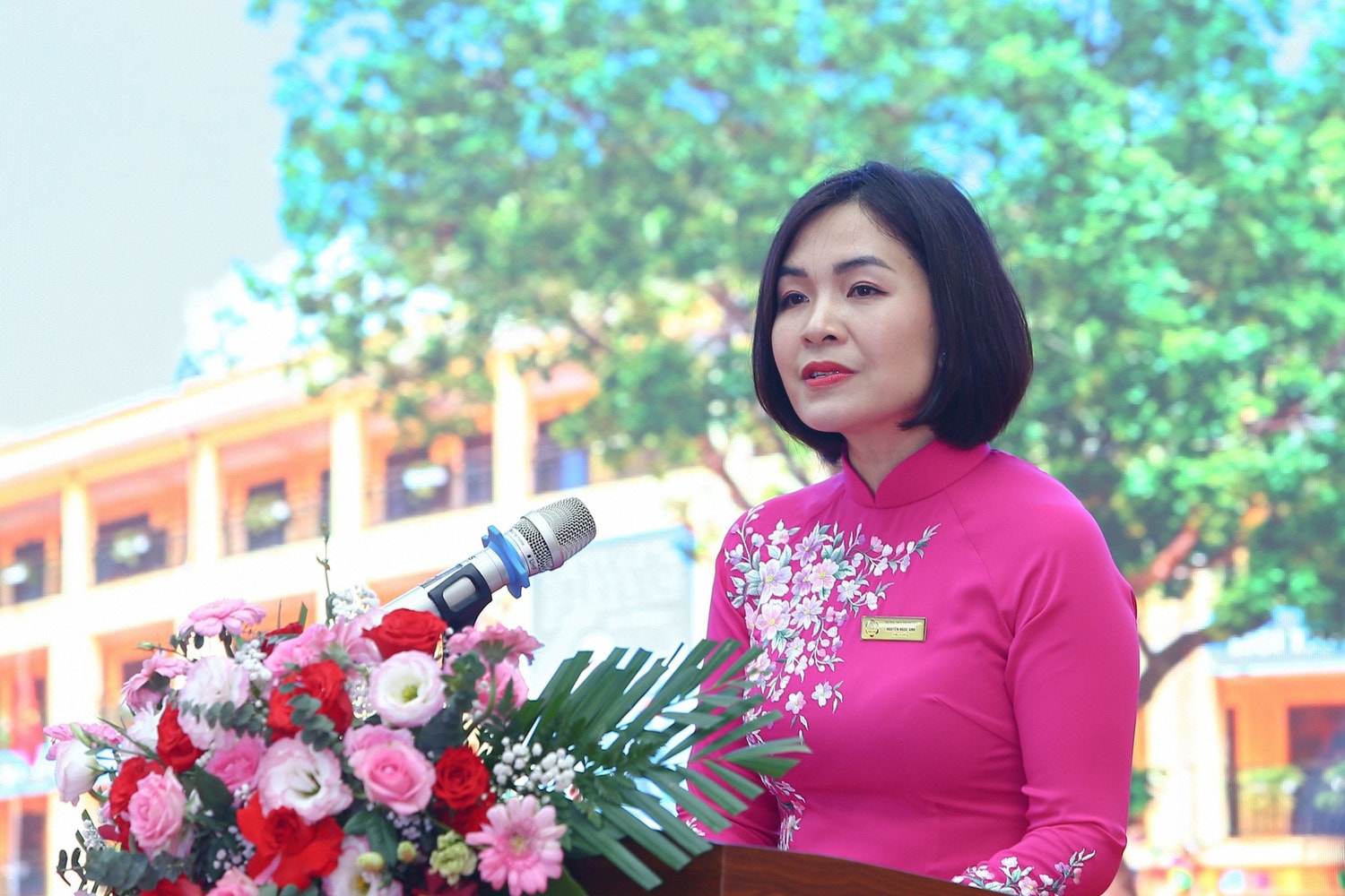Gắn biển Công trình cấp Thành phố - Trường THCS Thành Công -0