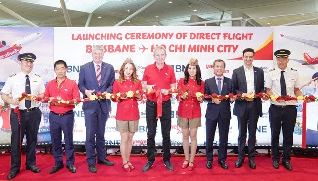 (Tin tuyên truyền theo HĐ. Nhờ Ban thư ký báo điện tử phát hành ngày 16.6).Vietjet khai trương đường bay thẳng Thành phố Hồ Chí Minh với Brisbane, Úc -0