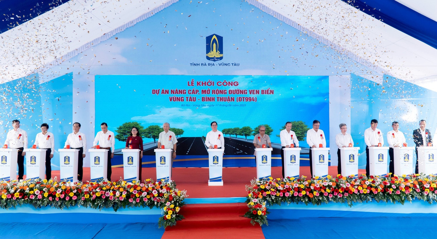 Lễ khởi công Dự án Nâng cấp, mở rộng đường ven biển Vũng Tàu - Bình Thuận (ĐT 994)
