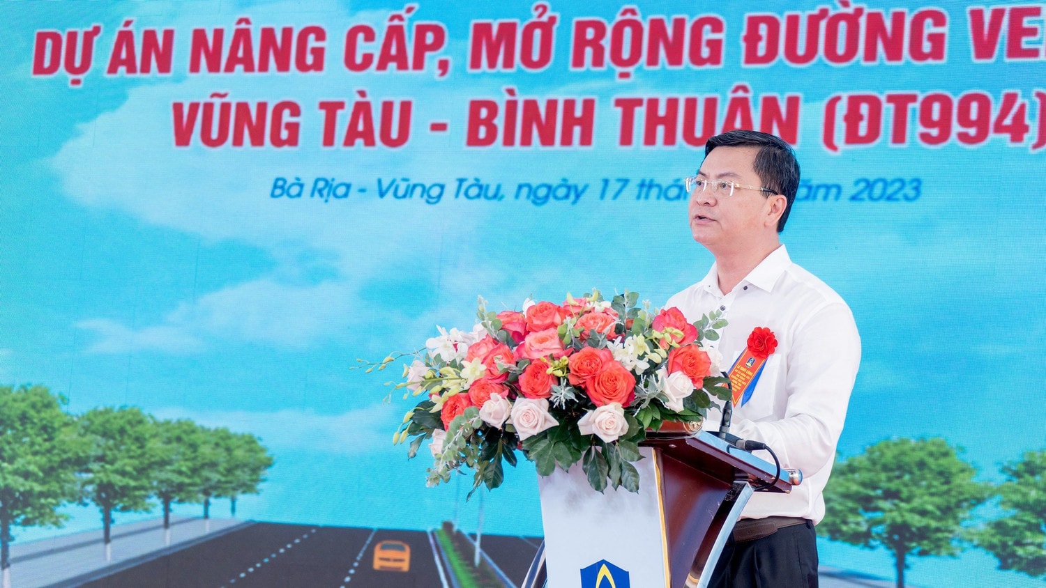 Ông Nguyễn Công Vinh, Phó Chủ tịch UBND tỉnh Bà Rịa - Vũng Tàu phát biểu tại buổi lễ