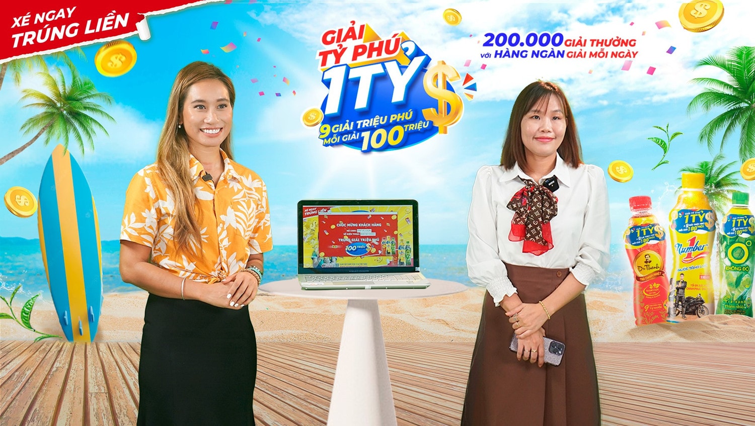 Nam Định: Một công nhân trúng 100 triệu đồng nhờ giải khát với Trà Xanh Không Độ -0