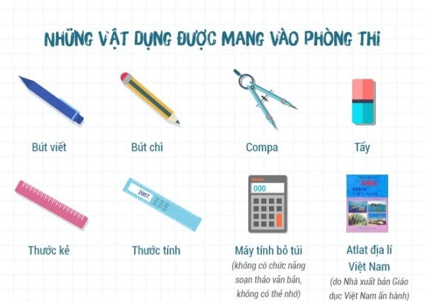 Thi tốt nghiệp THPT 2023: Các vật dụng thí sinh được phép mang vào phòng thi -0