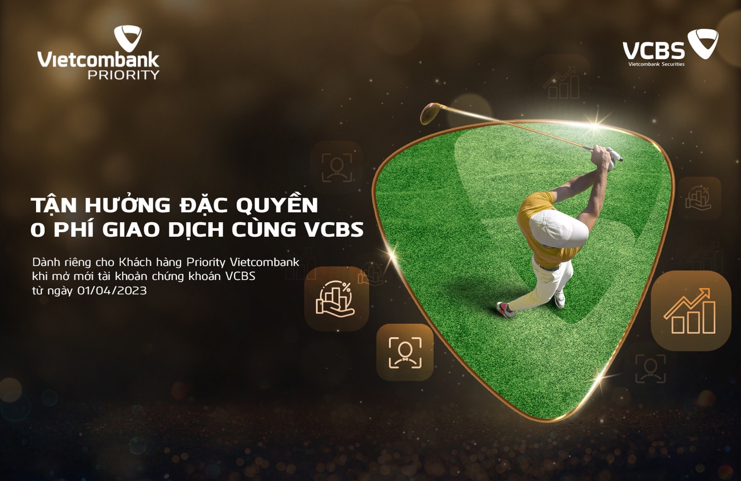 Miễn phí giao dịch chứng khoán cho khách hàng Vietcombank Priority khi mở mới tài khoản tại VCBS -0