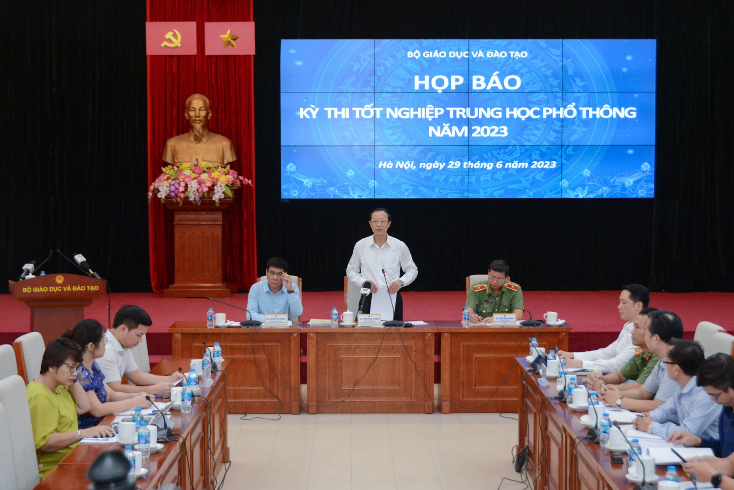 Họp báo kết thúc kỳ thi tốt nghiệp THPT 2023: Chưa ghi nhận gian lận có tổ chức -0