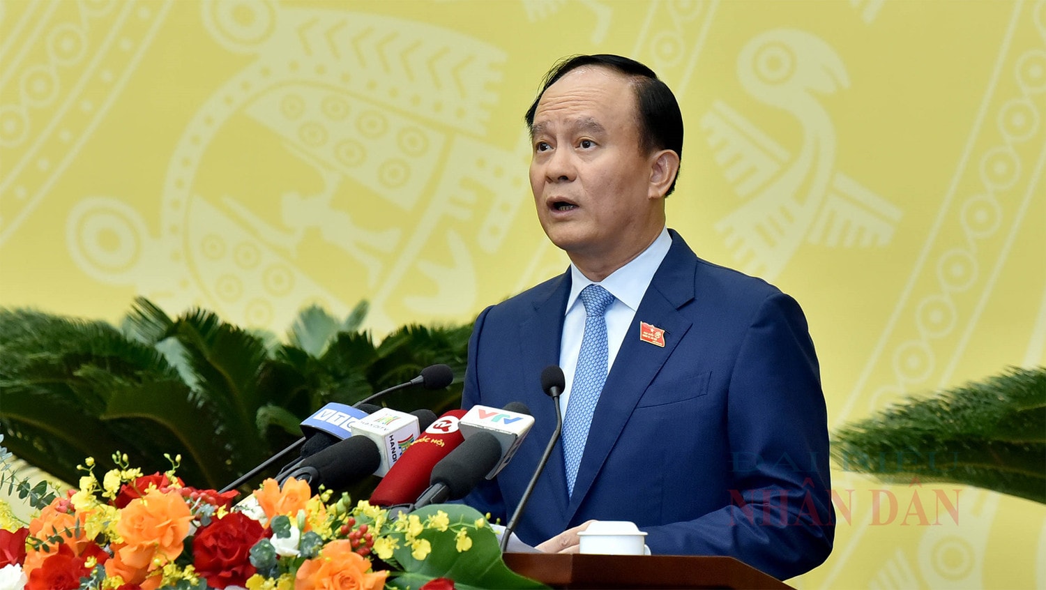 Một số hình ảnh Chủ tịch Quốc hội Vương Đình Huệ dự khai mạc Kỳ họp thứ 12, HĐND thành phố Hà Nội Khoá XVI
