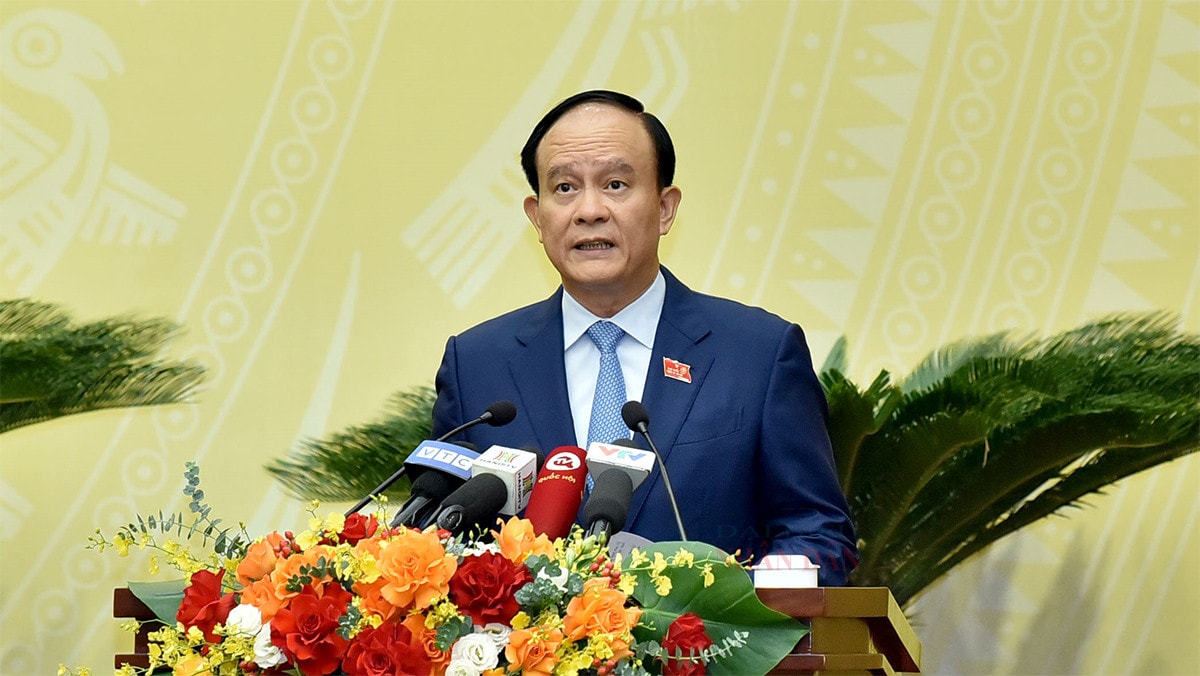 Chủ tịch Quốc hội Vương Đình Huệ dự khai mạc Kỳ họp thứ 12, HĐND thành phố Hà Nội Khoá XVI -1
