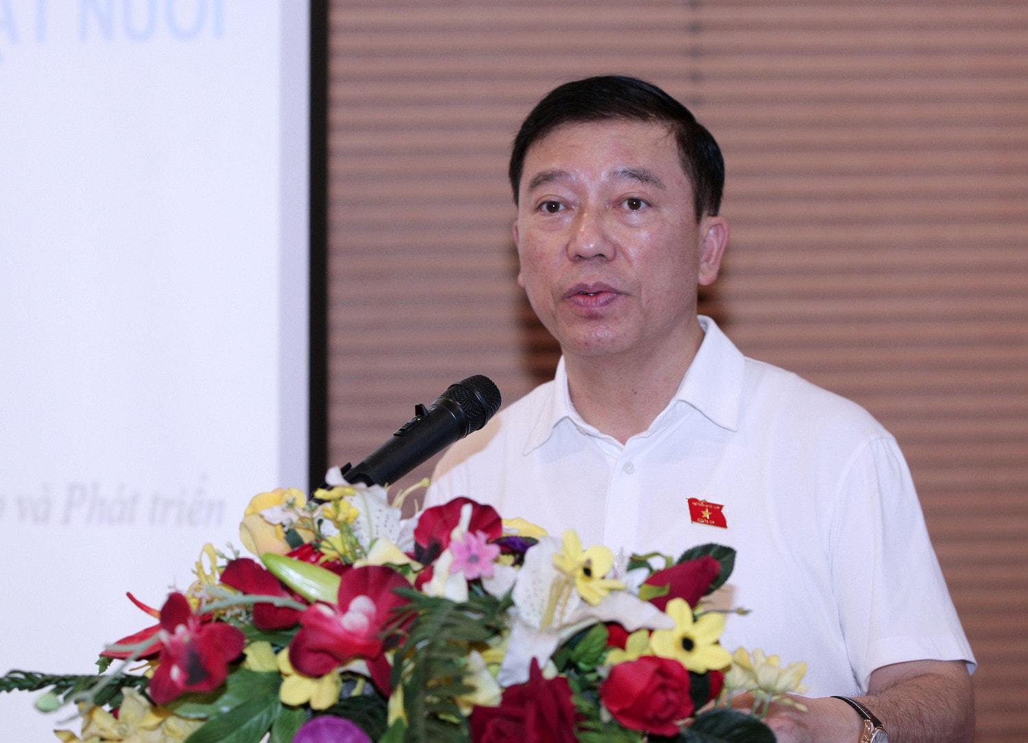 Phó trưởng Ban Công tác đại biểu Nguyễn Tuấn Anh phát biểu tại tọa đàm Tăng cường công tác quản lý và giám sát hoạt động buôn bán và tiêu thụ thịt động vật nuôi (chó, mèo) -0