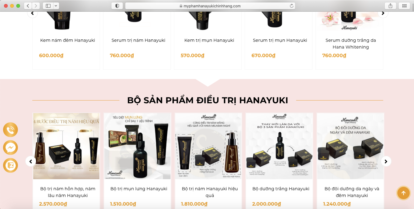 Bài 1: Hàng loạt website quảng cáo mỹ phẩm Hanayuki lừa dối người tiêu dùng?