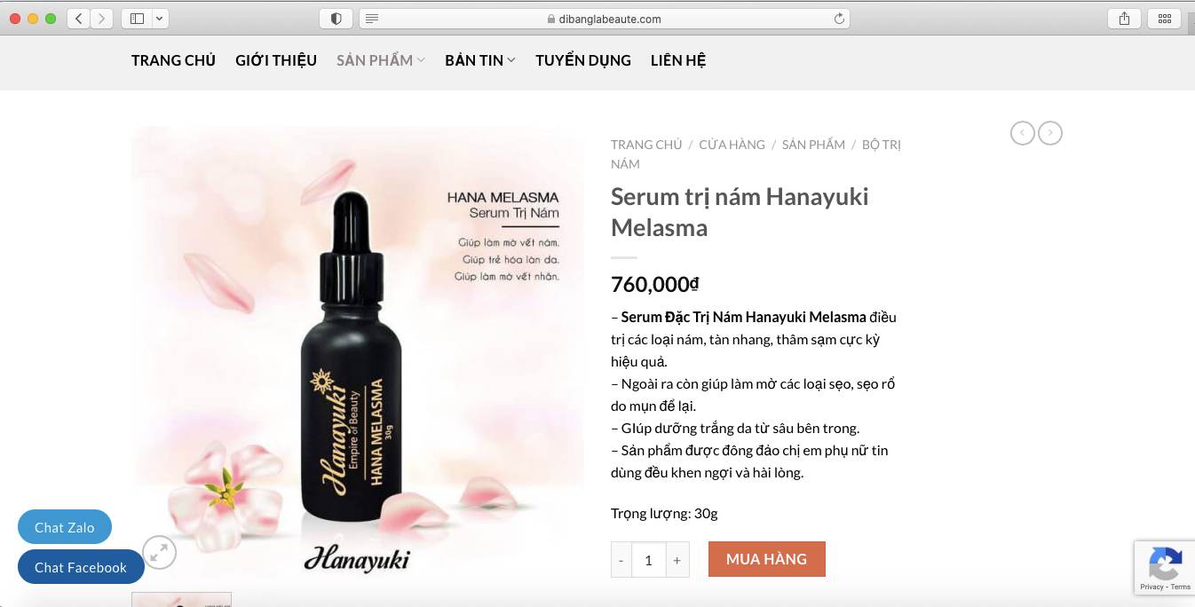 Bài 1: Hàng loạt website quảng cáo mỹ phẩm Hanayuki lừa dối người tiêu dùng?