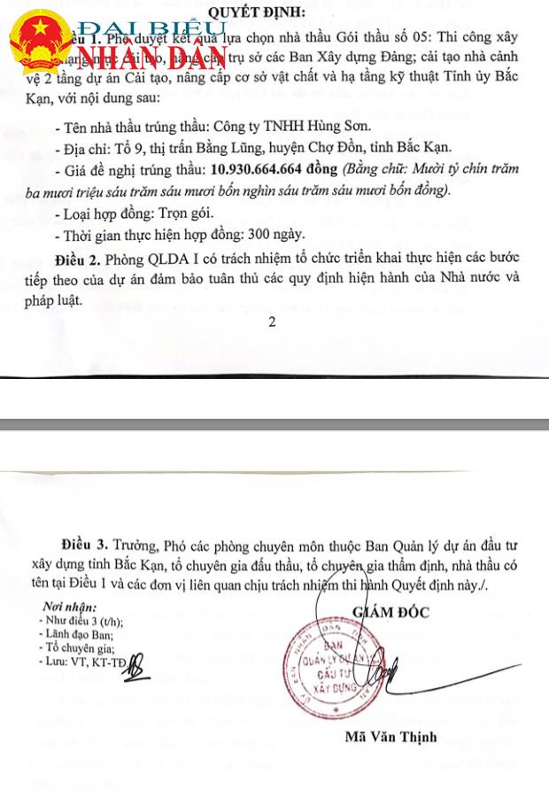 Điểm mặt các gói thầu đầu tư công do Ban QLDA ĐTXD tỉnh Bắc Kạn làm chủ đầu tư có mức tiết kiệm ngân sách 