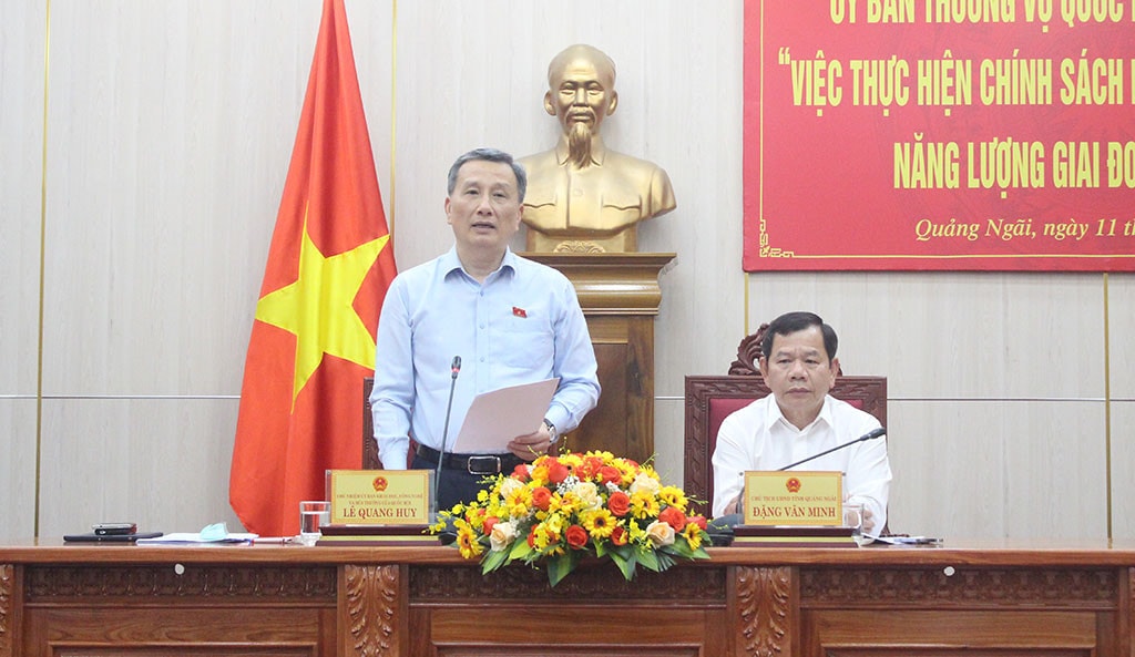 Đoàn giám sát về phát triển năng lượng làm việc với tỉnh Quảng Ngãi -0