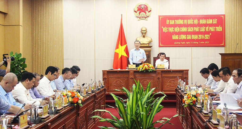 Đoàn giám sát về phát triển năng lượng làm việc với tỉnh Quảng Ngãi -0