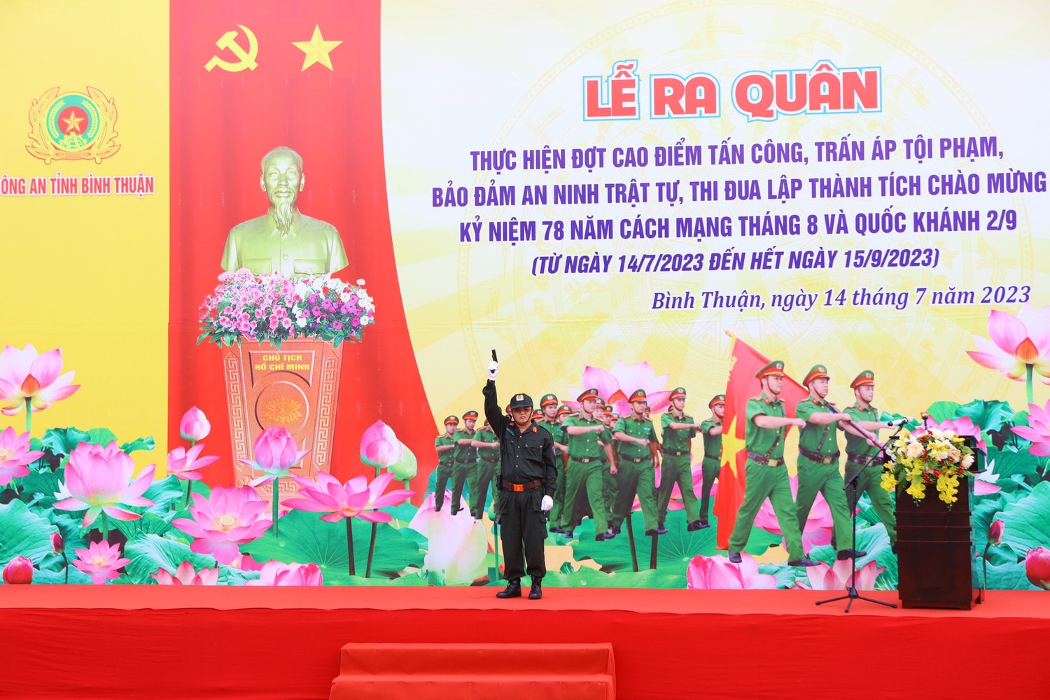 Công an tỉnh Bình Thuận ra quân thực hiện đợt cao điểm tấn công, trấn áp tội phạm
