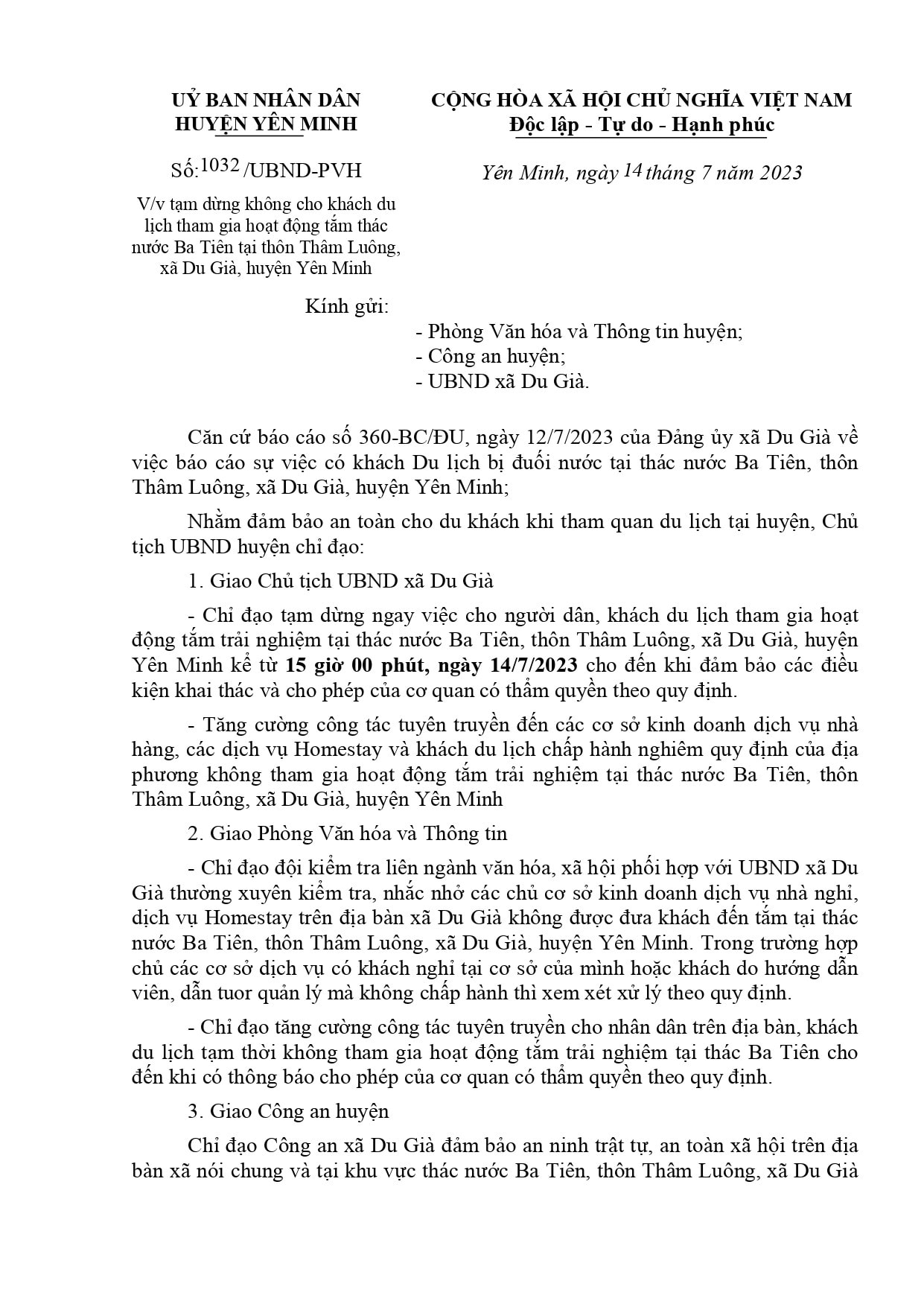 Hà Giang: Tạm dừng cho khách du lịch tắm tại thác Du Già -0