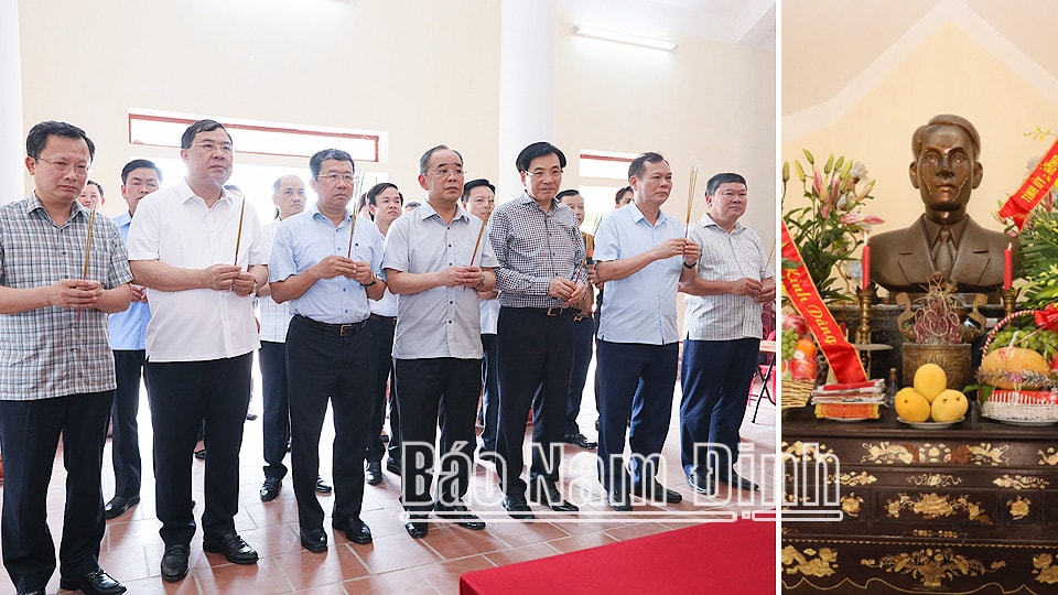 Chủ nhiệm Ủy ban đối ngoại Vũ Hải Hà thắp hương tưởng niệm anh hùng liệt sĩ tại Nam Định -0