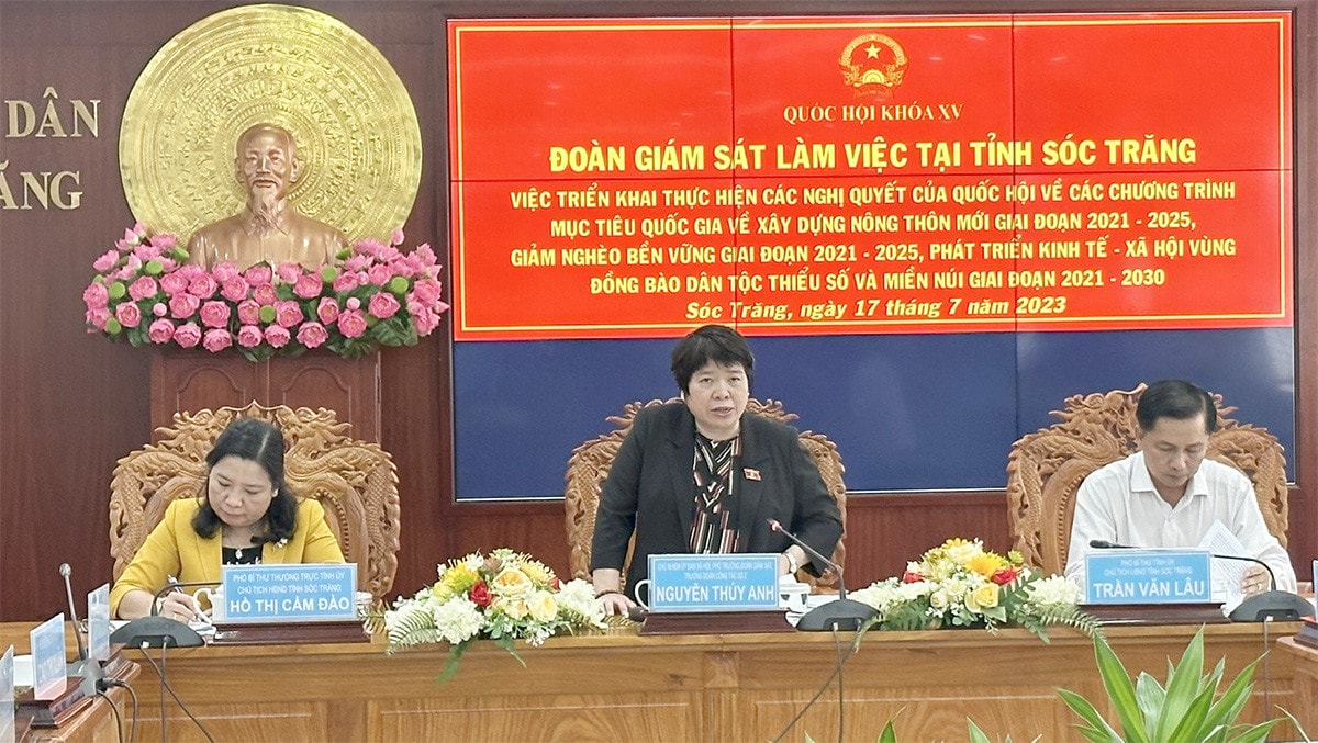Đoàn giám sát của Quốc hội về các Chương trình mục tiêu quốc gia làm việc tại Sóc Trăng -0