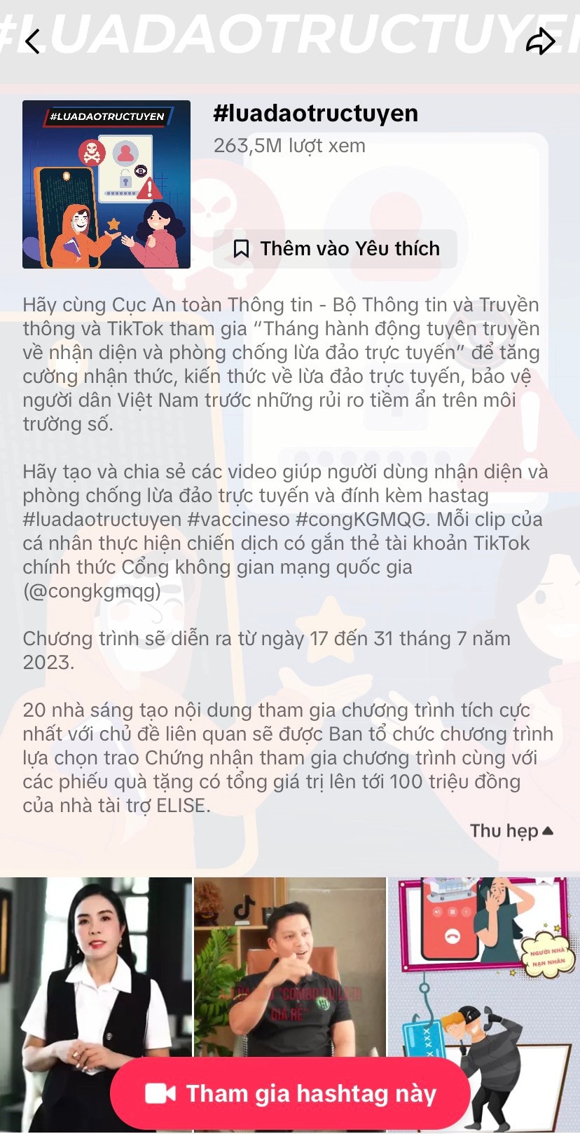 TikTok phối hợp cùng Cục An toàn thông tin triển khai chiến dịch lan toả kiến thức về phòng, chống lừa đảo trực tuyến -0