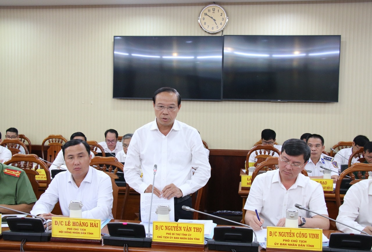 Chủ tịch UBND tỉnh Bà Rịa - Vũng Tàu Nguyễn Văn Thọ phát biểu Phó Chủ tịch Quốc hội Nguyễn Đức Hải chủ trì cuộc làm việc với UBND tỉnh Bà Rịa - Vũng Tàu về phát triển năng lượng -0