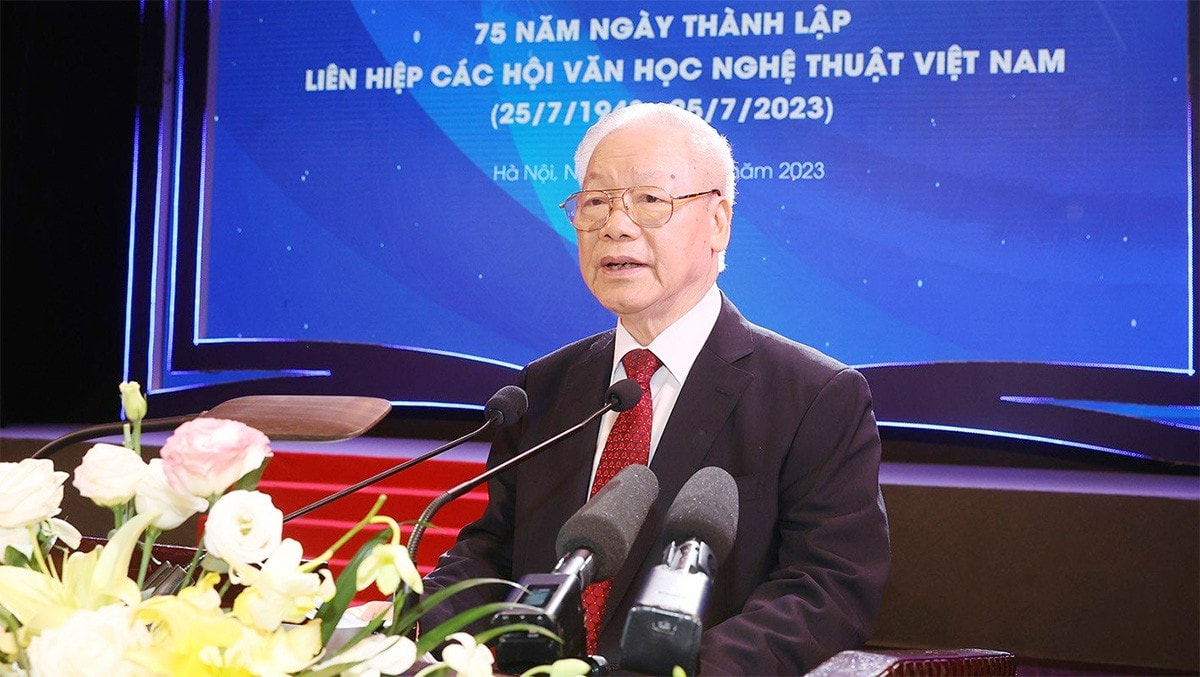 ĐỘI NGŨ VĂN NGHỆ SỸ NƯỚC NHÀ CẦN TIẾP TỤC PHÁT HUY TRUYỀN THỐNG VẺ VANG, ĐẨY MẠNH ĐỔI MỚI SÁNG TẠO, ĐÁP ỨNG TỐT HƠN NỮA YÊU CẦU CỦA SỰ NGHIỆP CHẤN HƯNG VĂN HOÁ, XÂY DỰNG CON NGƯỜI VIỆT NAM TRONG THỜI KỲ MỚI -0