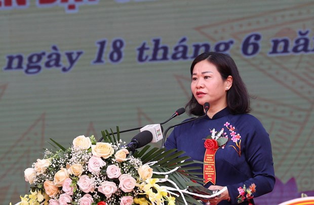 (Ảnh box) Phó Bí thư Thường trực Thành ủy thành phố Hà Nội Nguyễn Thị Tuyến 