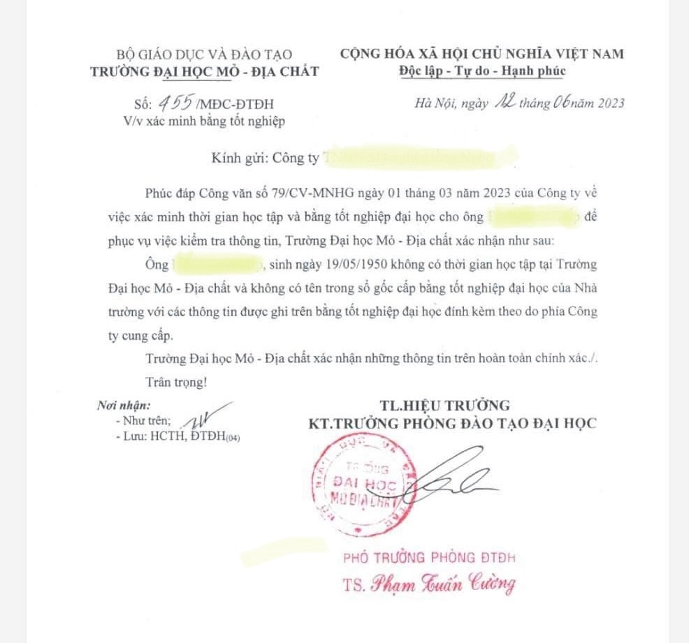Đề nghị làm rõ tố cáo về bằng đại học của Chủ tịch Hội đồng Trường Đại học Kinh Bắc