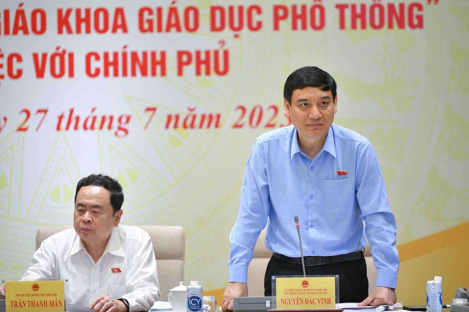 Chủ nhiệm Ủy ban Văn hóa, Giáo dục Nguyễn Đắc Vinh phát biểu - ảnh: Thanh Chi