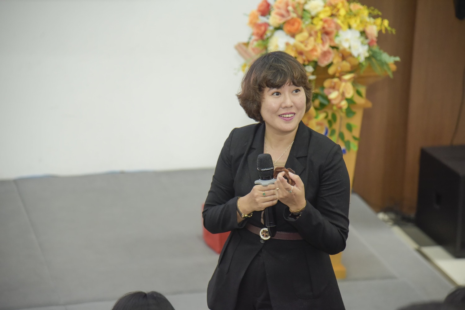 TS Nguyễn Thị Mai Hữu, Trưởng ban Quản lý Đề án Ngoại ngữ Quốc gia - Bộ GD-ĐT chia sẻ tại Hội thảo Nhiều khó khăn trong giảng dạy tiếng Anh tại các khu vực vùng sâu, vùng xa -0