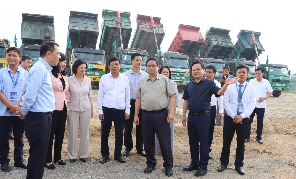Thủ tướng Chính phủ Phạm Minh Chính dự lễ khởi công dự án các đường tỉnh Bắc Ninh