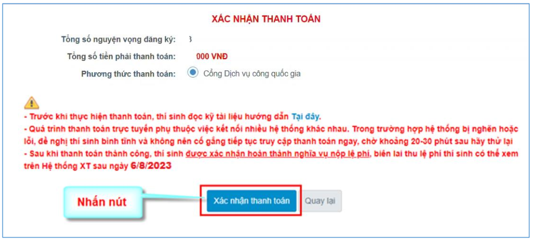 Bộ GD-ĐT hướng dẫn các bước thực hiện thanh toán lệ phí đăng ký xét tuyển đại học -0