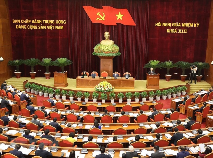 Tổng Bí thư Nguyễn Phú Trọng phát biểu tại Hội nghị giữa nhiệm kỳ Ban Chấp hành Trung ương Đảng Khoá XIII - Trí Dũng
