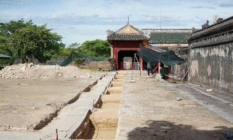 Phát lộ các dấu tích quan trọng của điện Cần Chánh trong Hoàng thành Huế -0