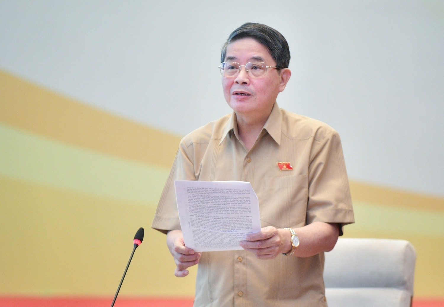 Ủy viên Trung ương Đảng, Phó Chủ tịch Quốc hội Nguyễn Đức Hải phát biểu 