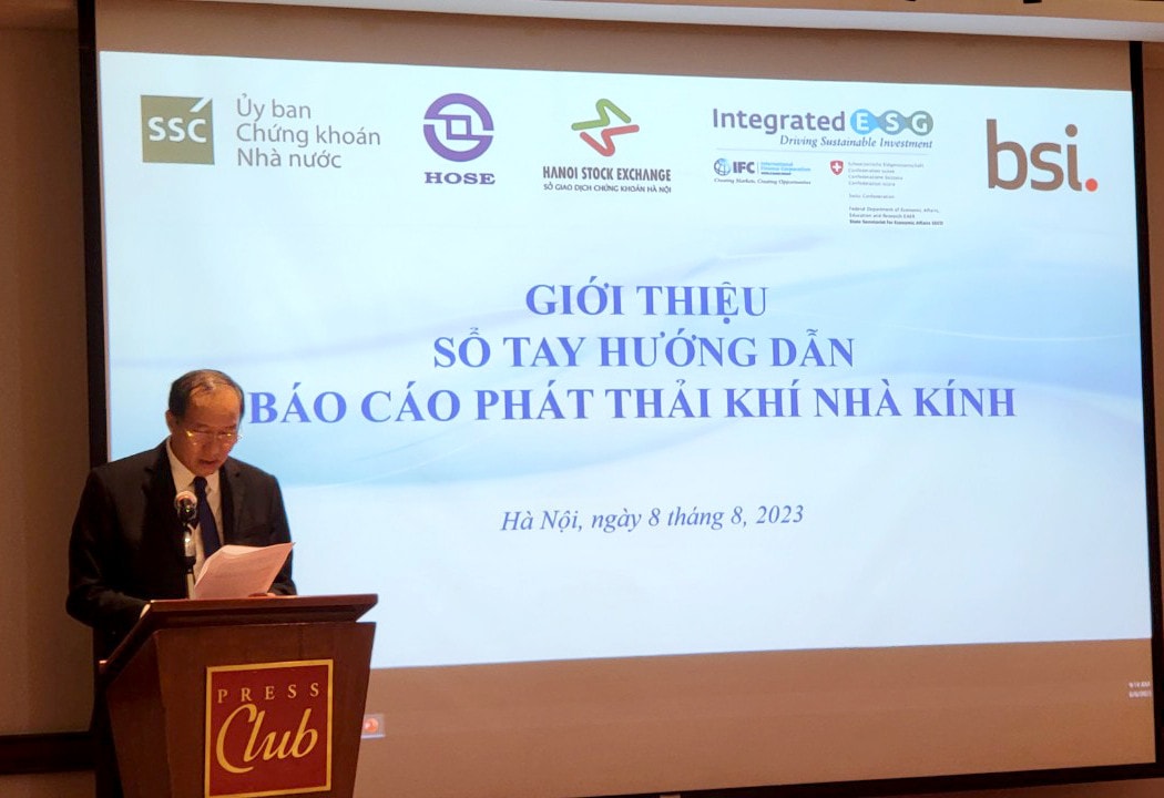 Ra mắt sổ tay hướng dẫn báo cáo phát thải khí nhà kính -0
