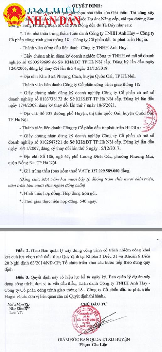 Huyện Hoài Đức: Công ty TNHH Anh Huy -0