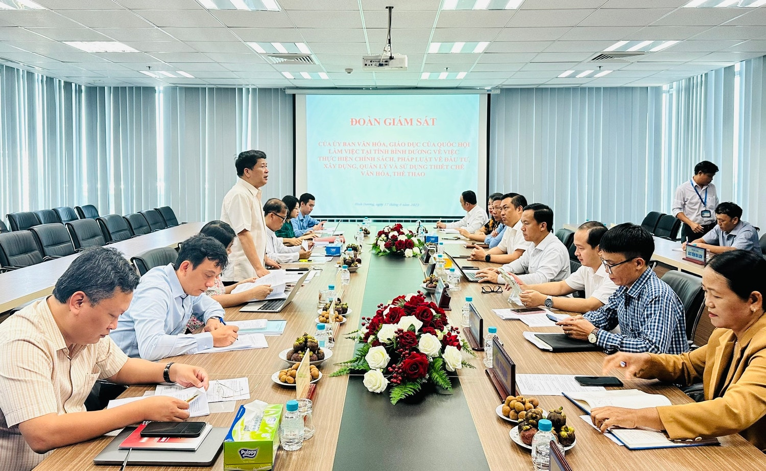 Đoàn giám sát của Ủy ban Văn hóa, Giáo dục làm việc với Sở Văn hoá, Thể thao và Du lịch tỉnh Bình Dương -0